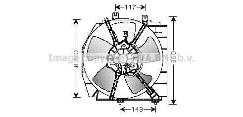 AVA QUALITY COOLING Ventilators, Motora dzesēšanas sistēma MZ7526